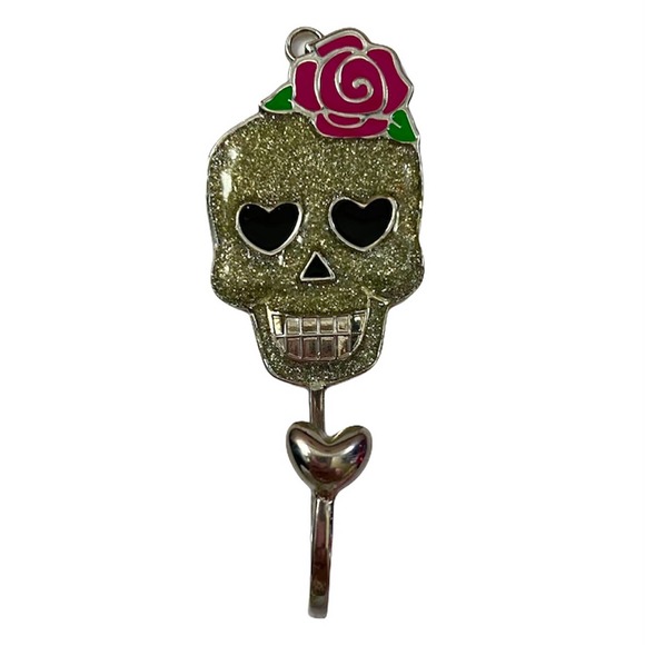 Betsey Johnson Other - Betsey Johnson Glitter Skull Wall Hook